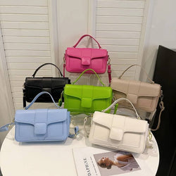 Petit sac à main à bandoulière carré simple, initié à la mode